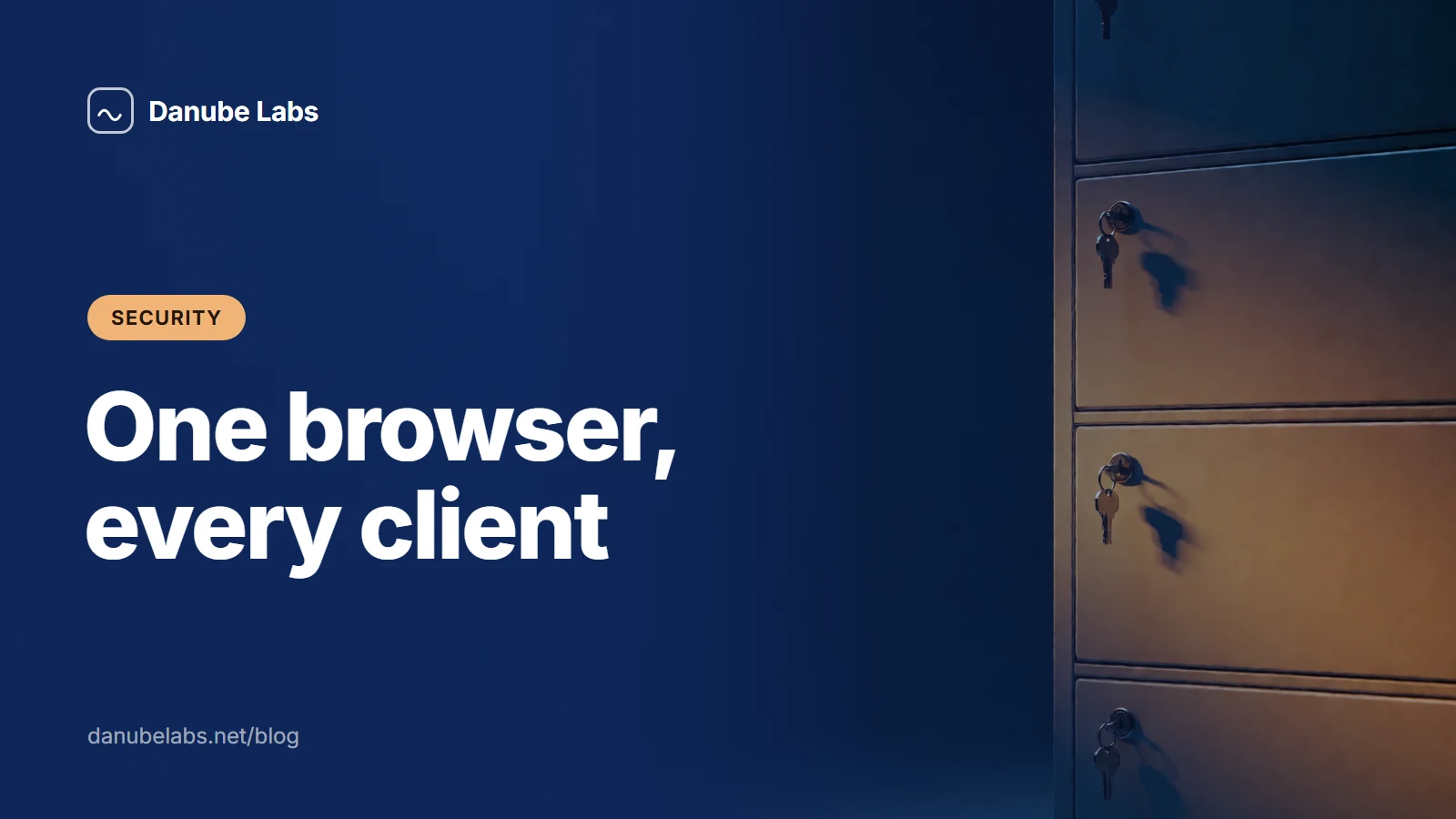 Client account tabs behind a dividing wall, separate from a personal browser window