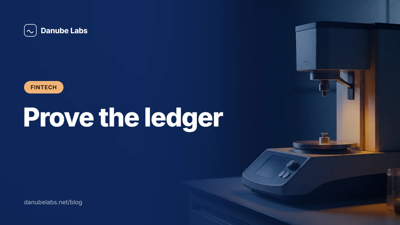 Ledger entries on a terminal, with a test run showing every transaction summing to zero
